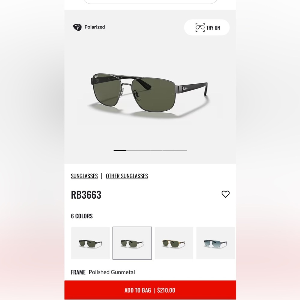 Ray Ban sunglasses RB 3663